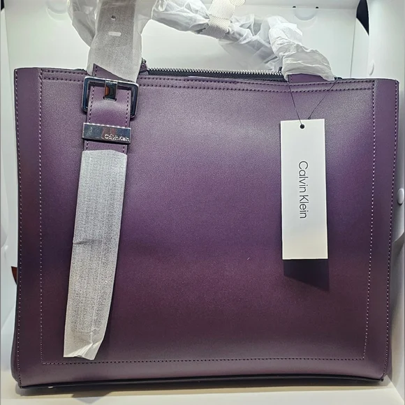 Calvin Klein Deep Purple Tote Bag - Picture 2 of 4